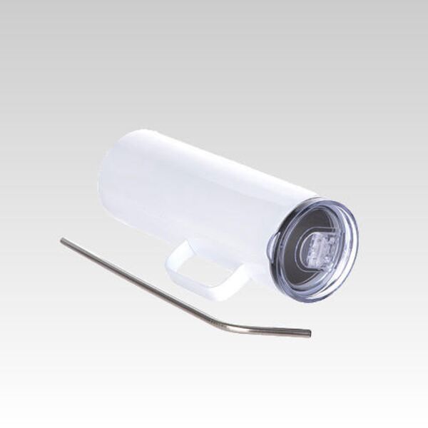 Sublimation Steel Skinny Tumbler with Handle & Lid Thumbnail