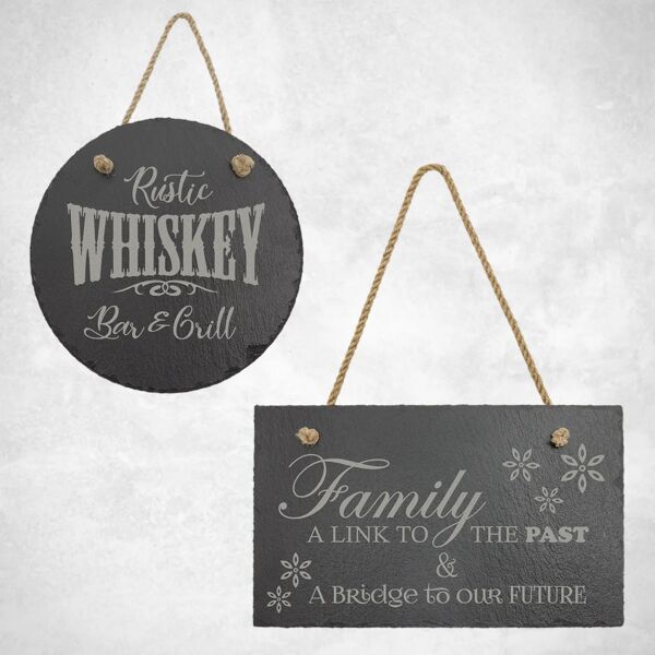 Blank Laserable Slate Hanging Decor Thumbnail