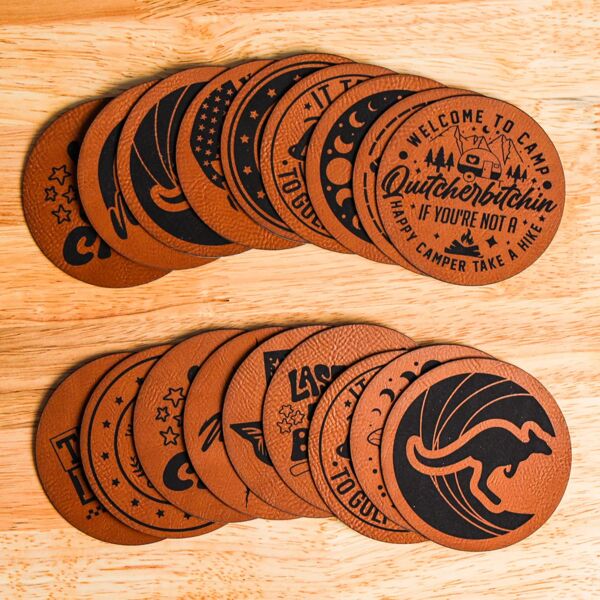 Custom 12" x 24" Leatherette Gang Sheet Laser Heat Press Patches Thumbnail