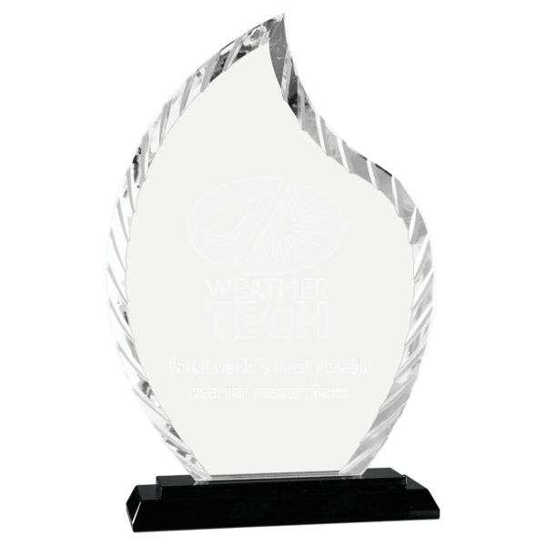 9 1/2" Flame Accent Glass on Base Thumbnail