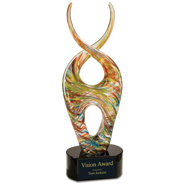 14" Color Twist Art Glass Thumbnail