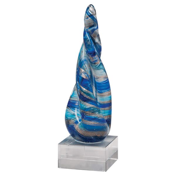 8 3/4" Twist & Art Glass w/ Metallic Accent on Glass Base-No Plate Thumbnail