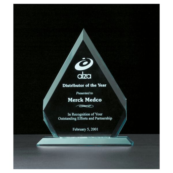 7 1/8" x 8 3/4" Arrow Series Jade Acrylic Award Thumbnail