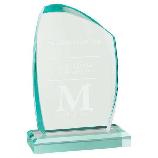 4 1/4" x 7 1/4" Tidal Series Jade Acrylic Award Thumbnail