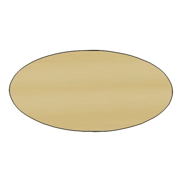 3" x 1 1/2" Brushed / Oval Plastic Badge Blank Thumbnail