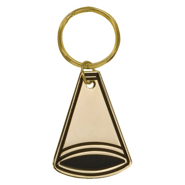 1 1/2" x 2 1/4" Megaphone Brass Keychain Thumbnail