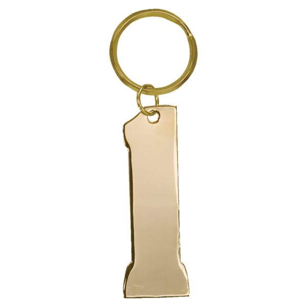 3/4" x 2 3/4" #1 Brass Keychain Thumbnail