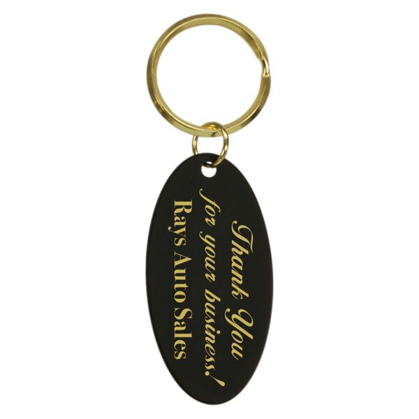 1 1/4" x 2 1/2" Oval Brass Keychain Thumbnail