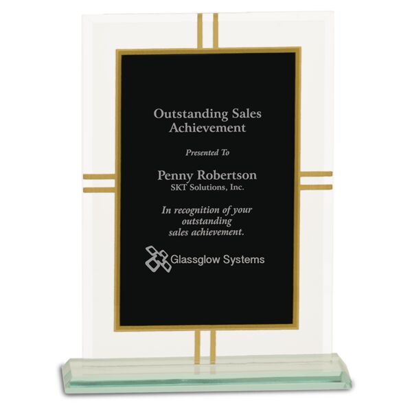 8 1/2" Contemporary Glass 4-Point Award Thumbnail