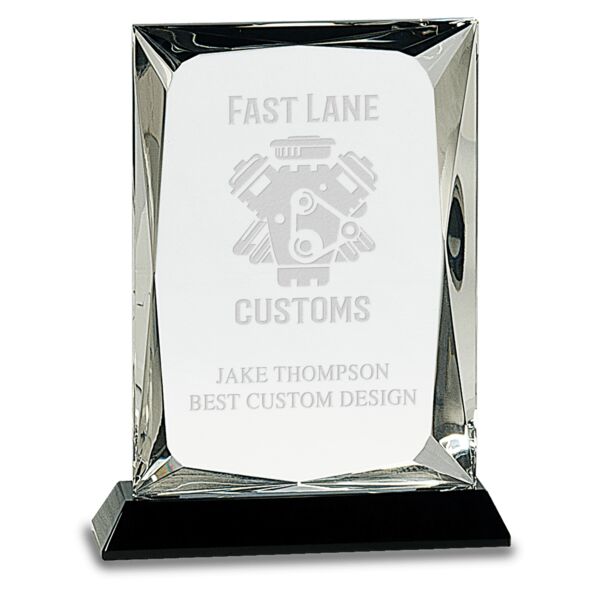 7" Crystal Rectangle on Base Thumbnail