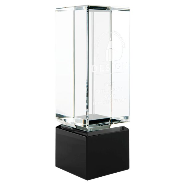2 1/4" x 7" Crystal Block on Crystal Base Thumbnail
