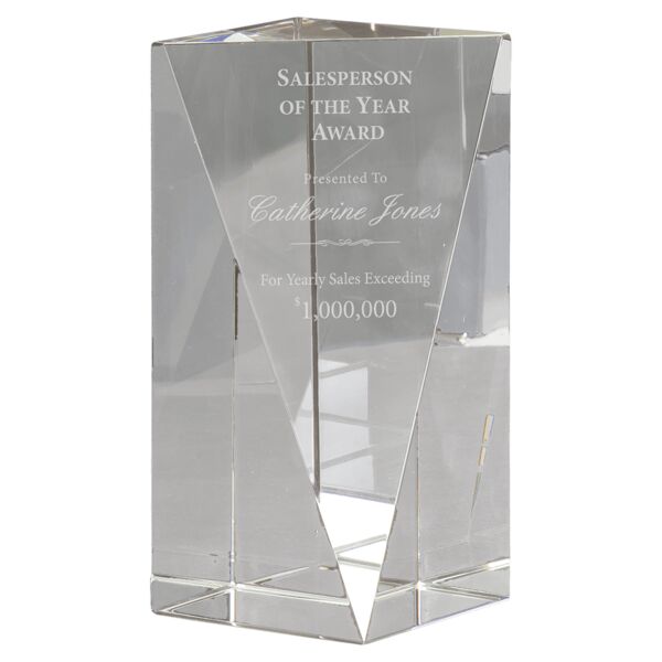 6" Crystal Triangle Front Pillar Thumbnail