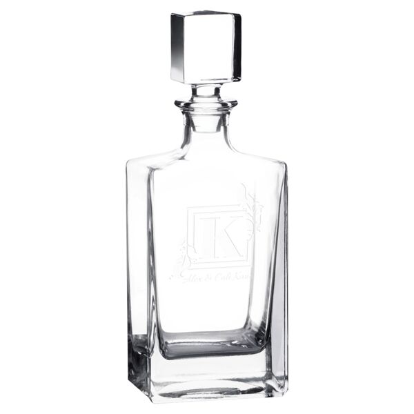 Polar Camel 810 mL Rectangle Glass Decanter in Gift Box with Printed Paper Sleeve Thumbnail