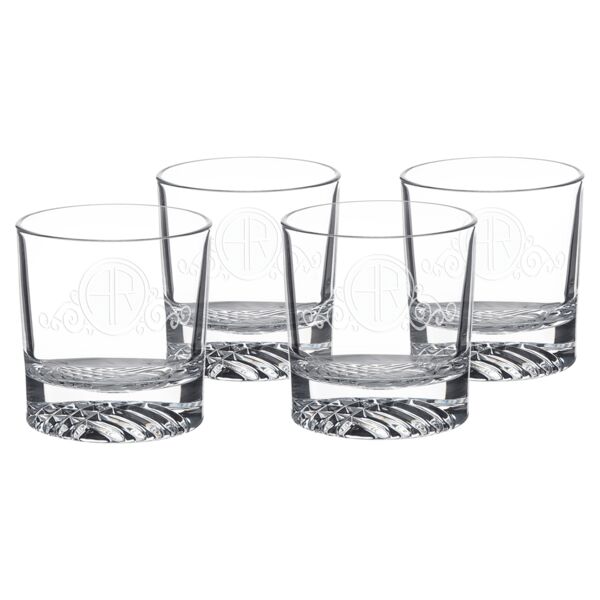 Four Polar Camel 9 oz. Round Rocks Glasses in Gift Box with Printed Paper Sleeve Thumbnail