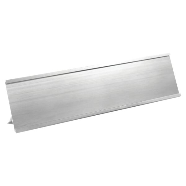 2" x 10", Shiny , Kota Pro Aluminum Desk Holder, Fits 1/16" Thick Plastic Insert Thumbnail