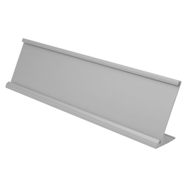 2" x 8", Satin , Kota Pro Aluminum Desk Holder, Fits 1/16" Thick Plastic Insert Thumbnail