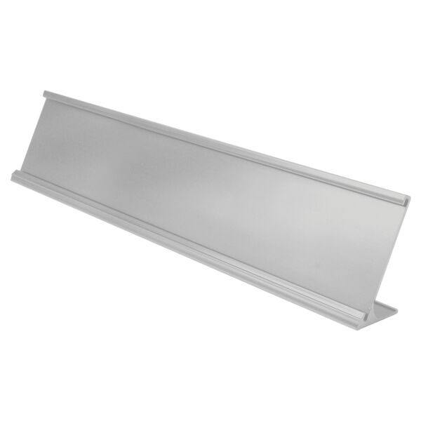 2" x 10", Satin , Kota Pro Aluminum Desk Holder, Fits 1/8" Thick Plastic Insert Thumbnail