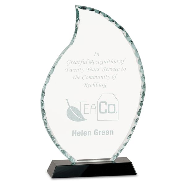 9 1/2" Flame Facet Glass on Base Thumbnail