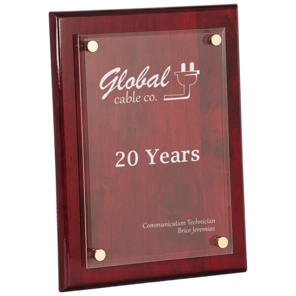 9" x 12" Piano Finish Floating Acrylic Plaque Thumbnail