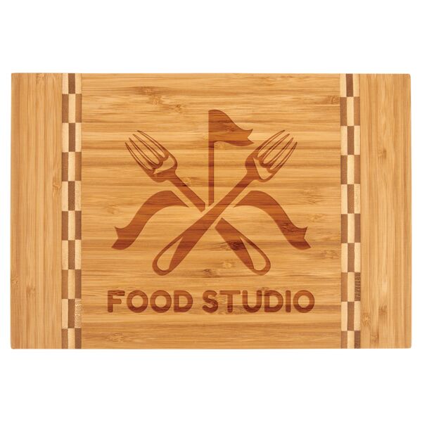 12" x 8 1/4" Cutting Board with Butcher Block Inlay Thumbnail