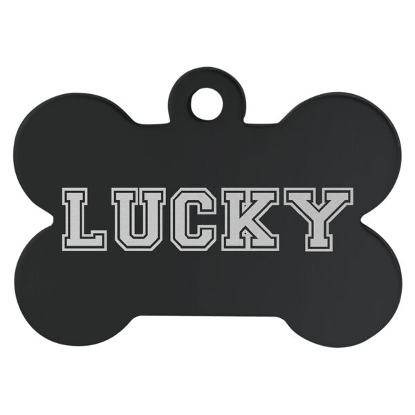1 1/4" x 3/4" Laserable Anodized Aluminum Bone Pet Tag Thumbnail