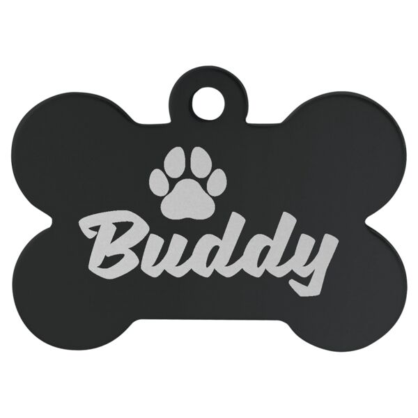 1 1/2" x 1" Laserable Anodized Aluminum Bone Pet Tag Thumbnail