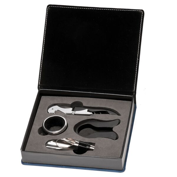 Marbleized Leather Wine Tool Gift Set Thumbnail