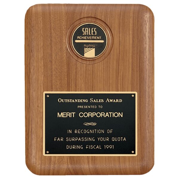 7" x 8" American CAM Plaque with Brass Plate (Medallion Sold Separately) Thumbnail