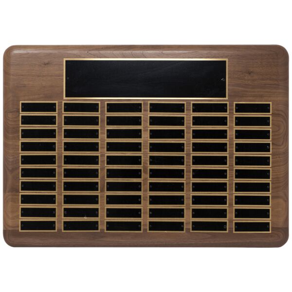 15" x 21"/Plates 7/8" x 2 3/4" American 60 Plate Perpetual Plaque with Brass Plated Steel Plates Thumbnail