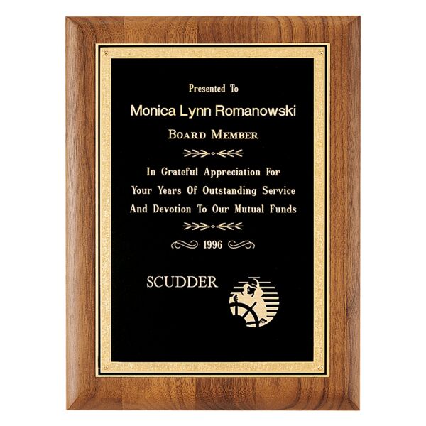 11" x 14" Coventry Series American Plaque with Florentine Border Textured LaserFX Plate Thumbnail