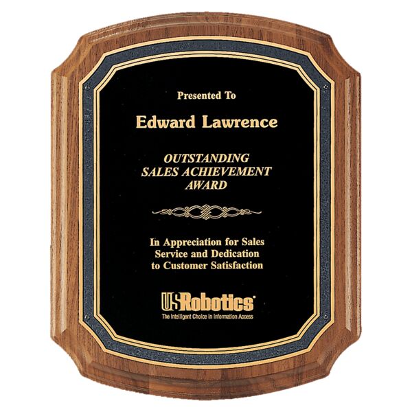 8" x 10 1/2" American Plaque with Florentine Border Textured Plate Thumbnail