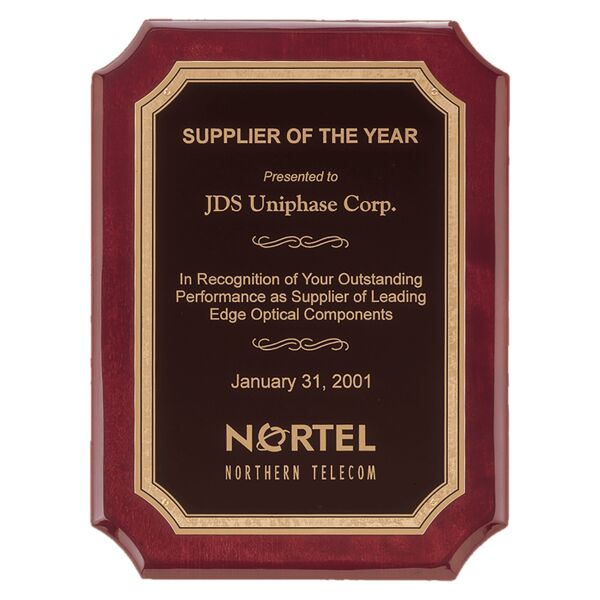 7" x 9" Airflyte Piano Finish Plaque with Border LaserFX Plate Thumbnail