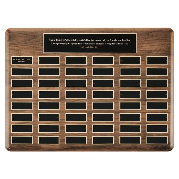 20" x 30"/Plates 1 1/2" x 3 3/4" American 48 Plate Perpetual Plaque with Brass Plates Thumbnail