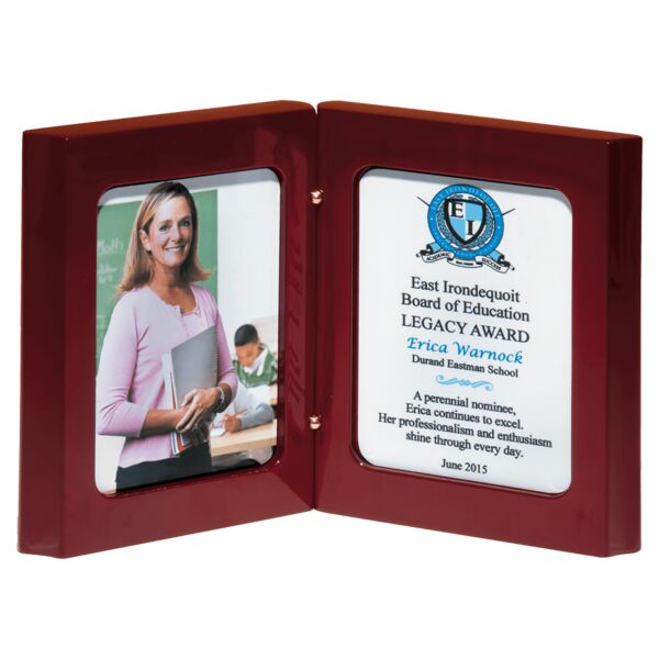5 3/8" x 4 1/4" High Gloss Book Award with Two Full Color Plates Thumbnail
