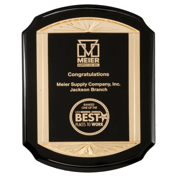 11" x 15" High Gloss Plaque with Metal Sunburst Frame Casting and LaserFX Plate Thumbnail