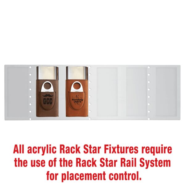 Laserable Leatherette Cigar Case with Cutter Rack Star Fixture-Holds 6 Thumbnail