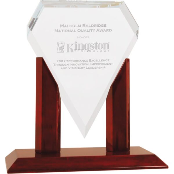 8" x 9" Royal Marquis Diamond Jade Glass Replacement Blank Thumbnail