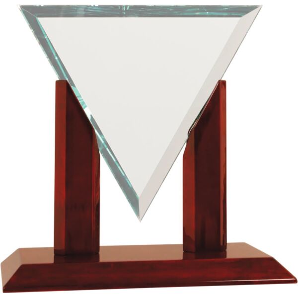 8" x 8" x 8" Diamond Triangle Jade Glass Replacement Blank Thumbnail