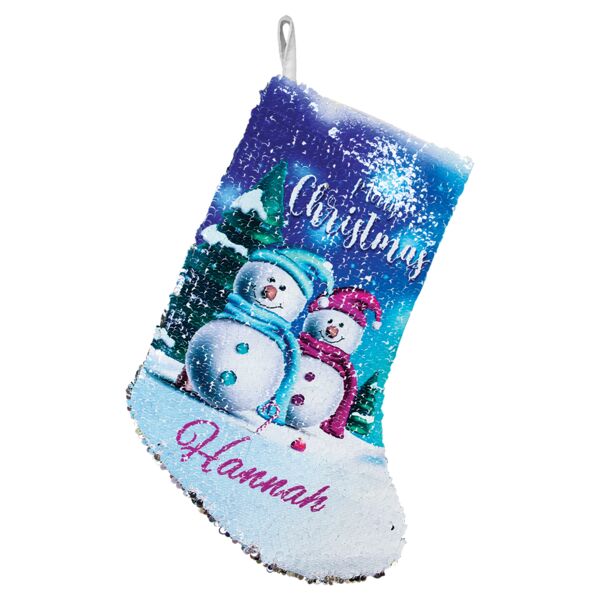 10" x 14" Reversible Sequin Christmas Stocking Thumbnail