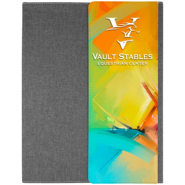 9 1/2" x 12" Subli-Tru Portfolio Fold Over Flap Front Cover with Note Pad Thumbnail