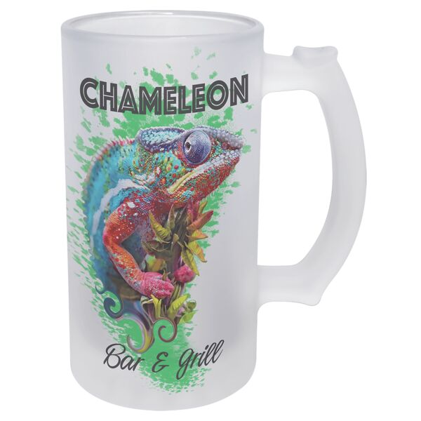 16 oz. Sublimatable Frosted Beer Glass with Handle Thumbnail