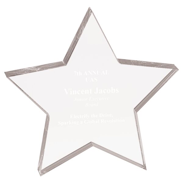 5" x 5" Star Acrylic Paperweight Thumbnail