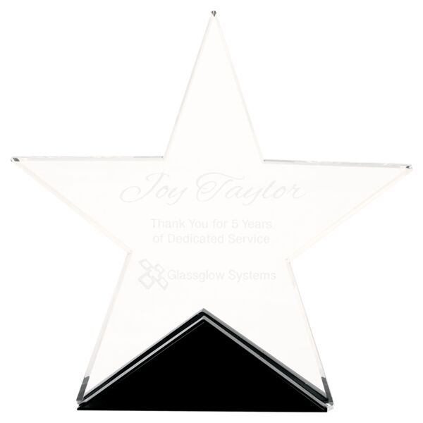 5 3/4" x 5 1/2" Glass Star on Base Thumbnail