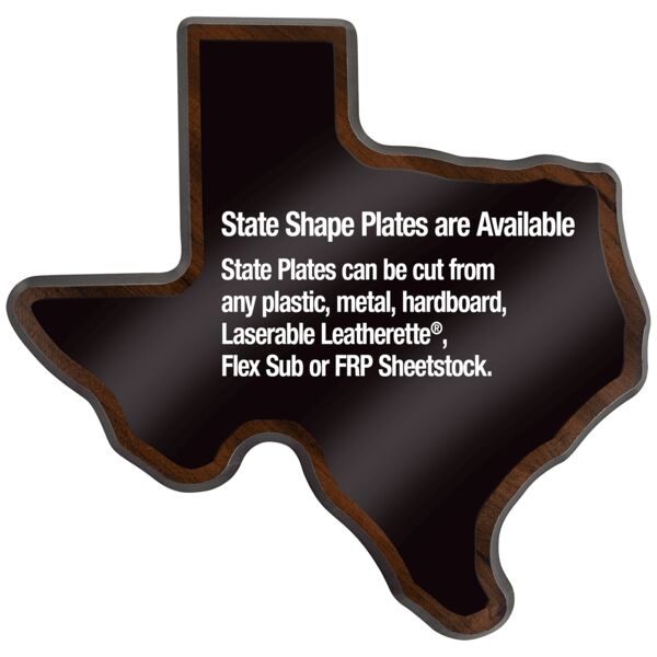 14" x 15 1/8" Finish Edge Texas State Plaque Thumbnail
