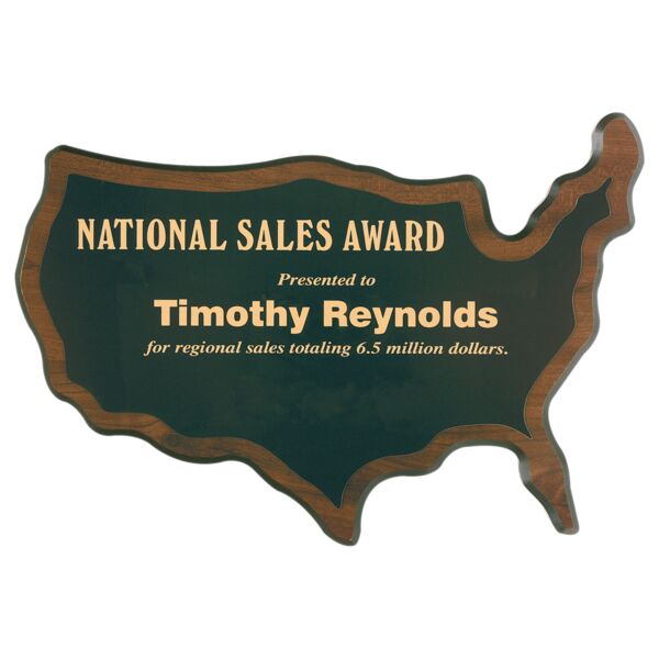 10 1/2" x 15 3/4" Finish Edge United States of America Plaque Thumbnail