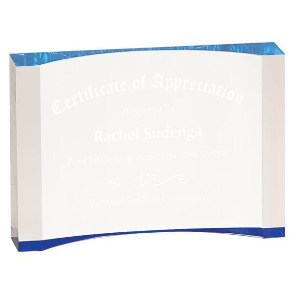 5" x 3 1/2" 1" Thick Acrylic Crescent Thumbnail