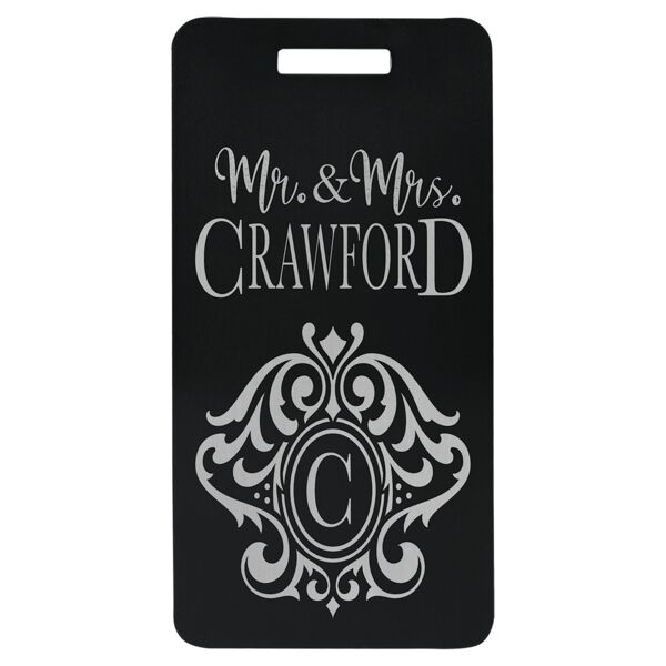 3 7/8" x 2" Anodized Aluminum Luggage Tag Thumbnail