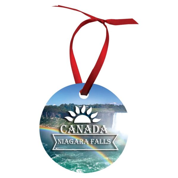 2.75" Gloss Unisub Aluminum Round Ornament, 2-Sided Thumbnail