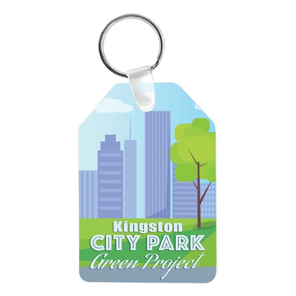 1.75" x 2.4" Semi- Gloss Unisub Aluminum Rectangle Sublimatable Keychain Thumbnail