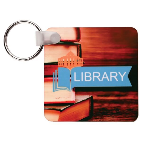 2.25" x 2.25" Gloss Unisub FRP Sublimatable Square 2-Sided Keychain Thumbnail